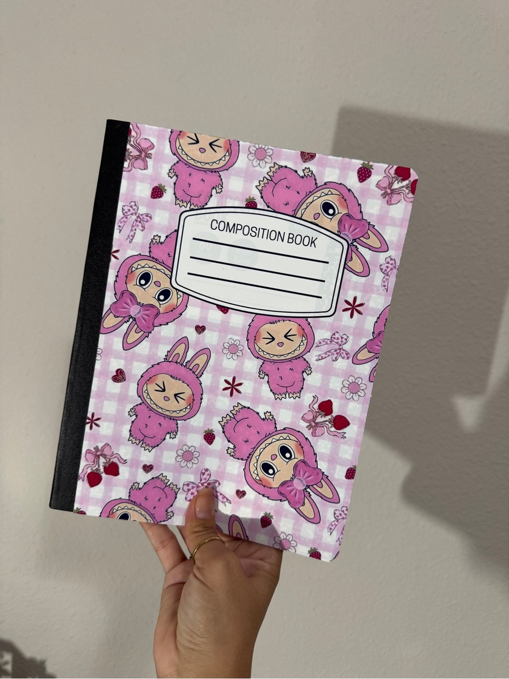 Custom College ruled composition notebook Pink